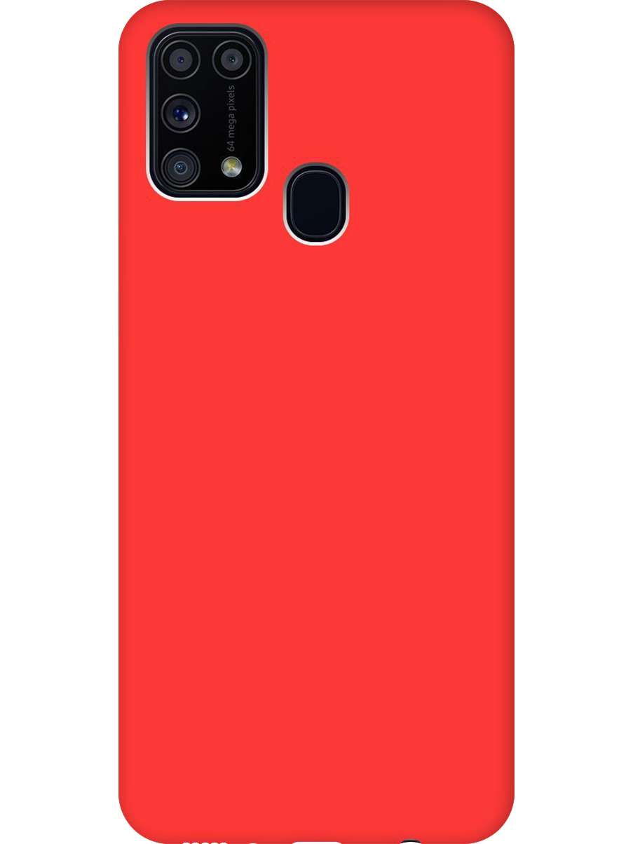 

Силиконовый чехол на Samsung Galaxy M31 матовый красный, 722999221