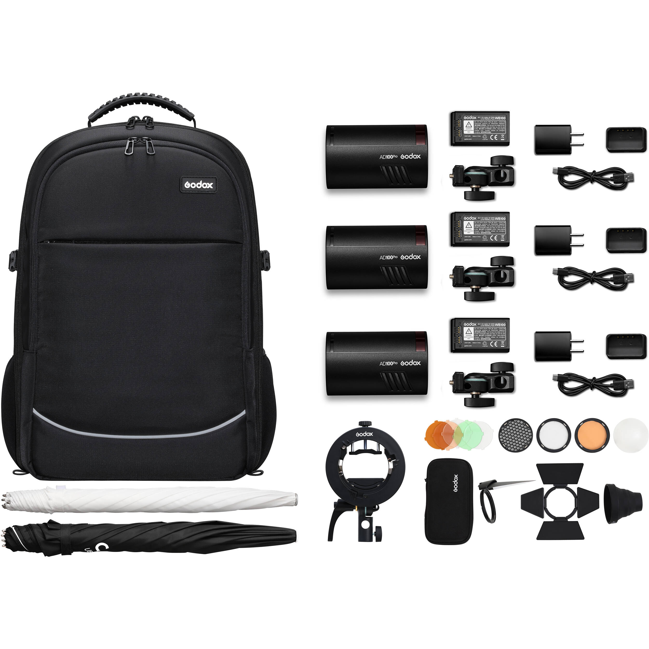 Комплект постоянного света Godox AD100Pro Three KIT