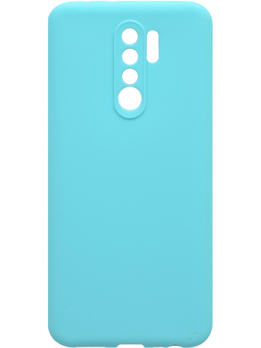 

Силиконовый чехол на Xiaomi Redmi 9 матовый мятный, Голубой, 723276721