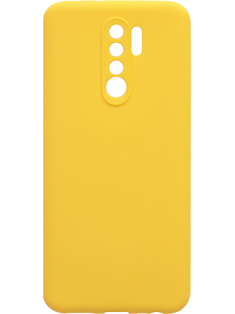 

Силиконовый чехол на Xiaomi Redmi 9 матовый желтый, 723276721