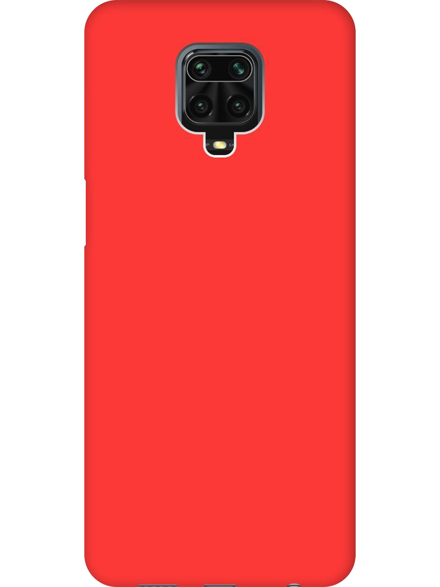 

Силиконовый чехол на Xiaomi Redmi Note 9s / Note 9 Pro матовый красный, 722942121