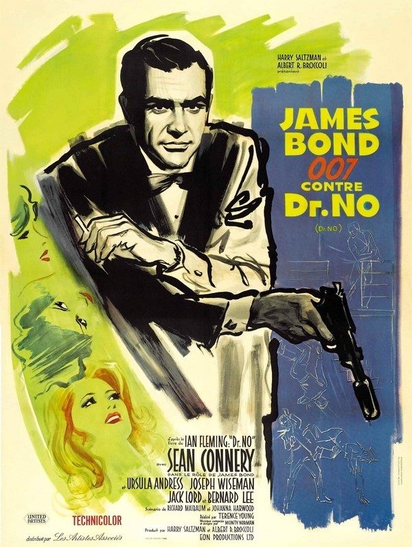 

Постер к фильму "Джеймс Бонд 01 - Доктор Ноу" (Dr. No) Оригинальный 76,2x101,6 см