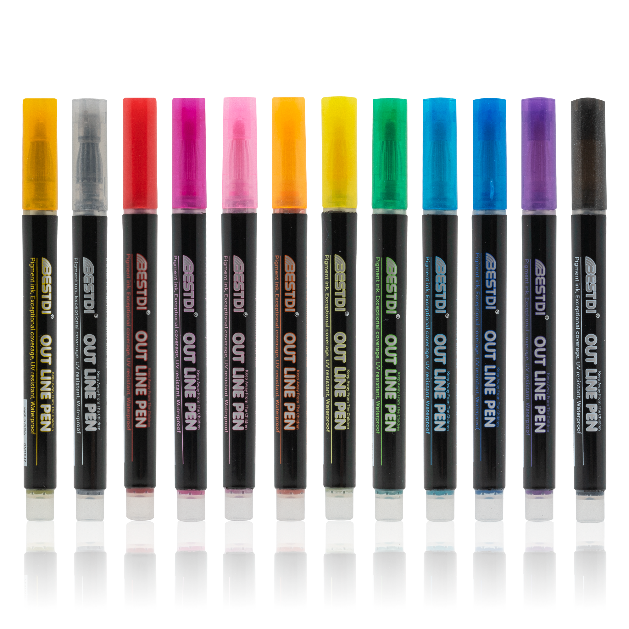 

Набор маркеров с контуром Bestdi с блеском 12шт, Bestdi