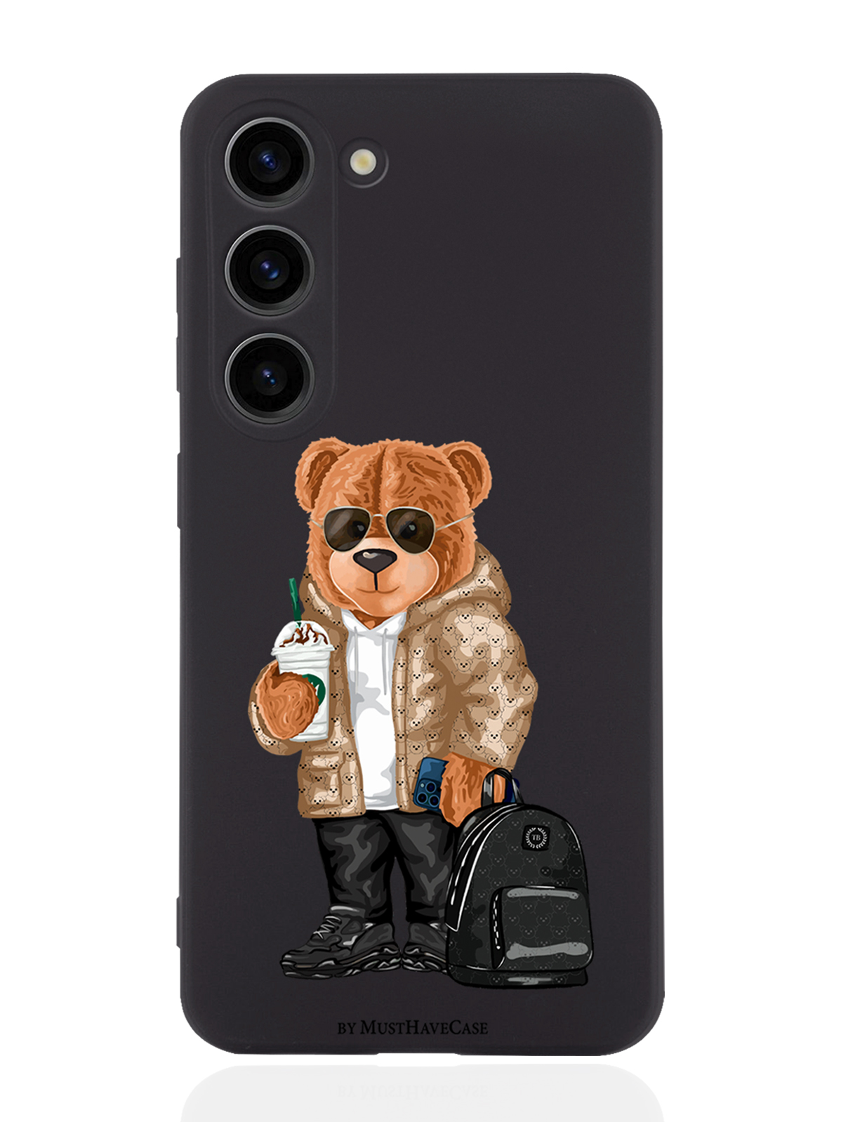 

Чехол MustHaveCase для Samsung Galaxy S23 Tony Style в очках черный, Коричневый;черный;белый