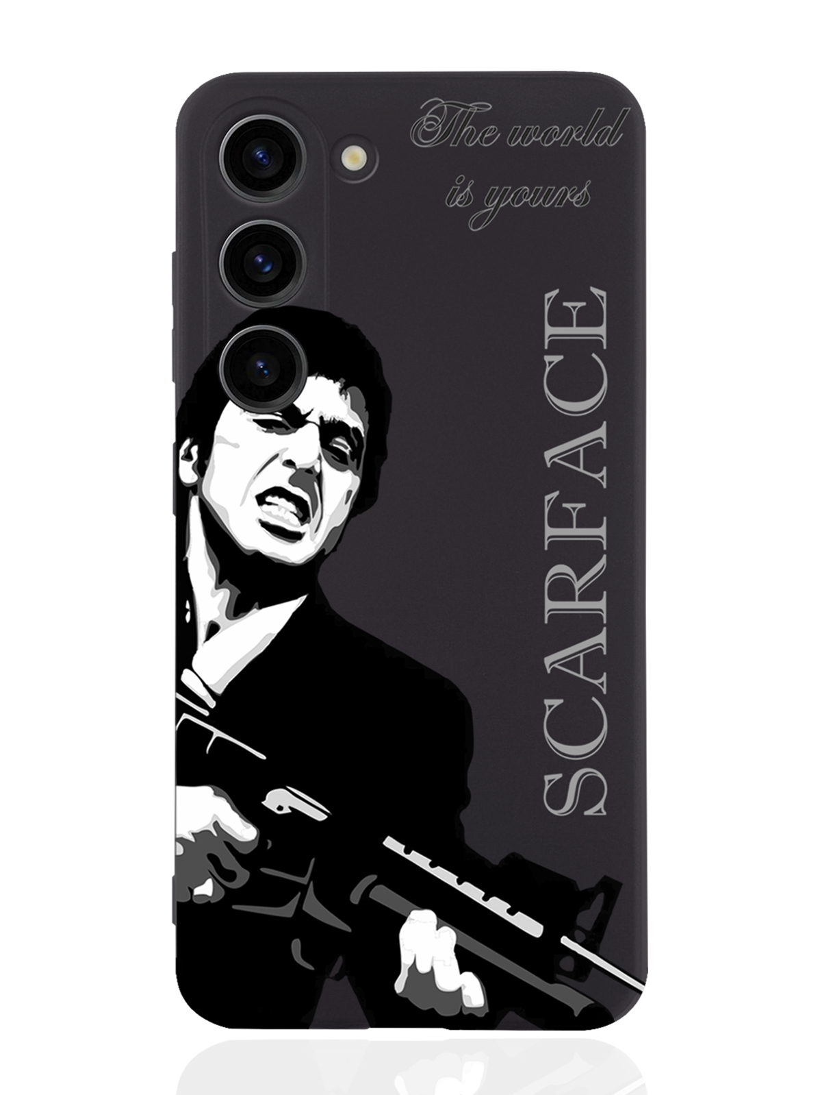 

Чехол MustHaveCase для Samsung Galaxy S23 Лицо со шрамом черный, Серый;черный