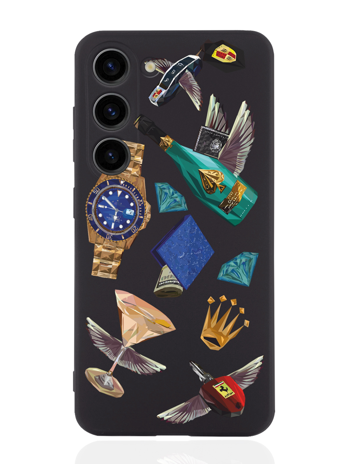 

Чехол MustHaveCase для Samsung Galaxy S23 Luxury lifestyle черный, Разноцветный