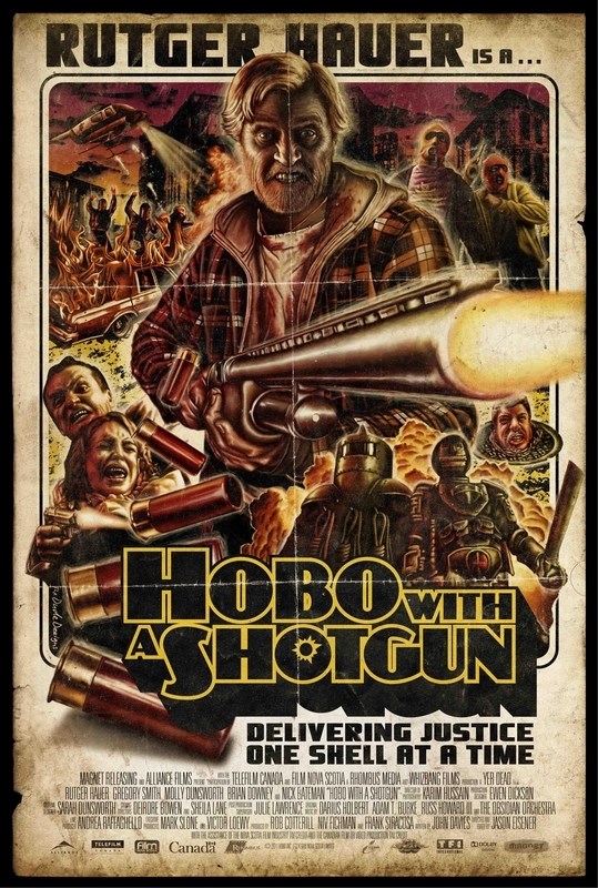 

Постер к фильму "Бомж с дробовиком" (Hobo with a Shotgun) A3
