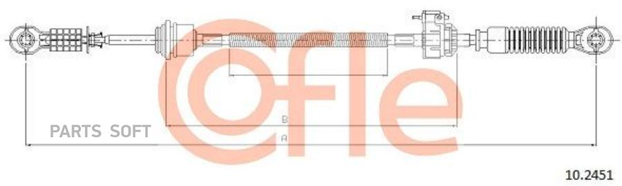 

COFLE 92.10.2451 Трос КПП FORD TRANSIT all 96- синий 1шт