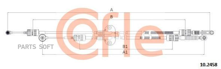 

COFLE 92.10.2458 Трос КПП FORD FOCUS IB5gear 06-08 1шт