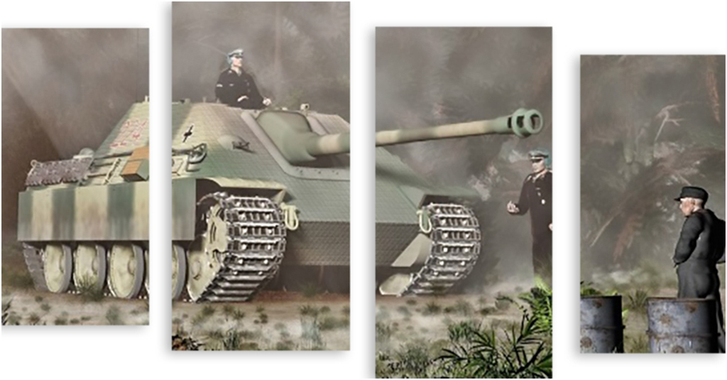 

Картина модульная на холсте Модулка На войне 150x86 см, 2133