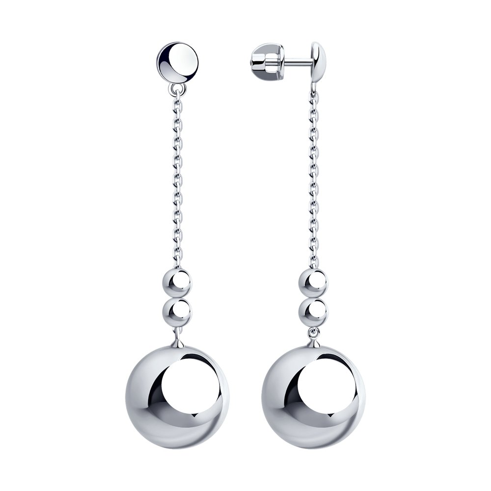 

Серьги женские из серебра SOKOLOV 94023608, без вставки, 94023608