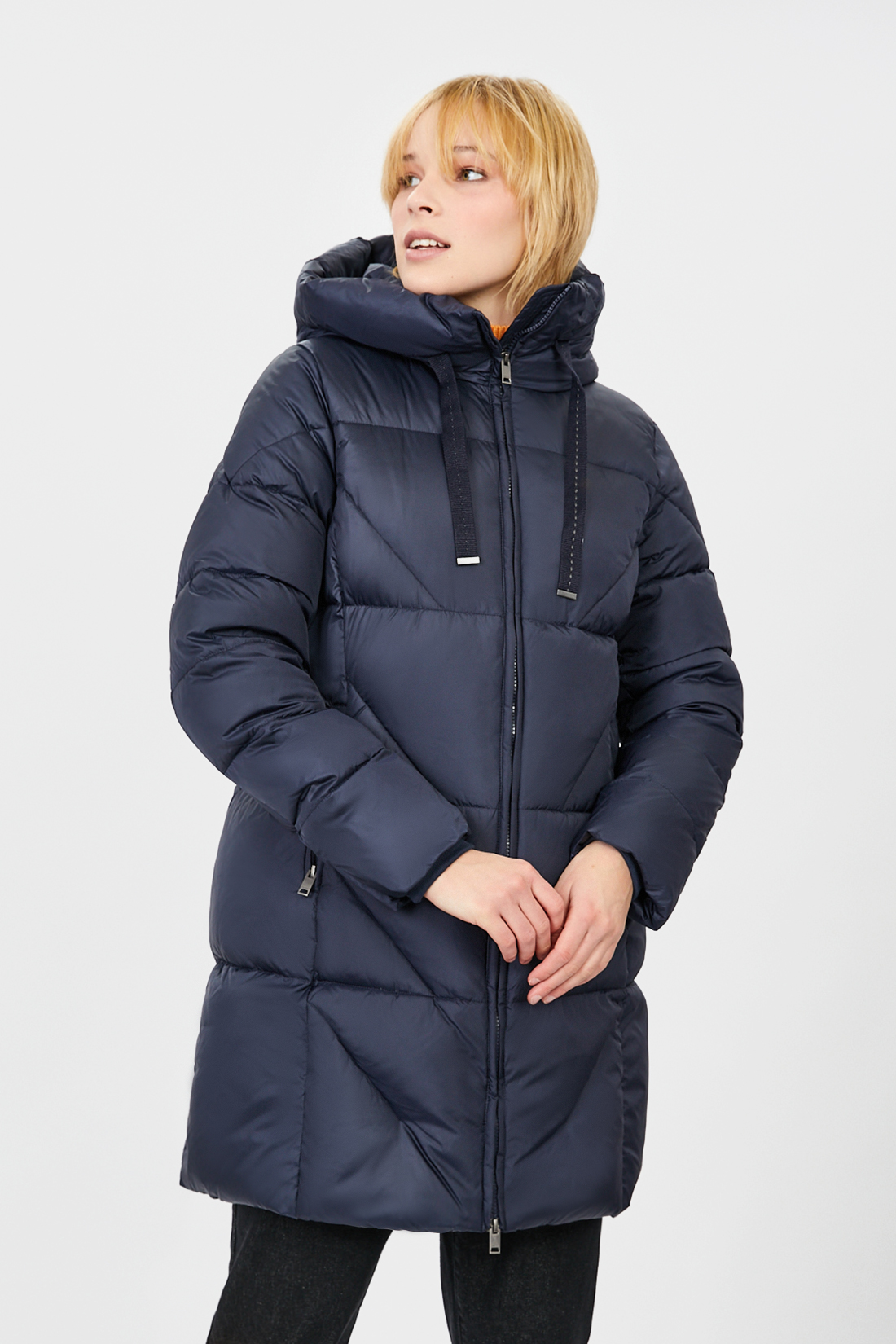 

Пуховик женский Baon B001505 синий 3XL, B001505