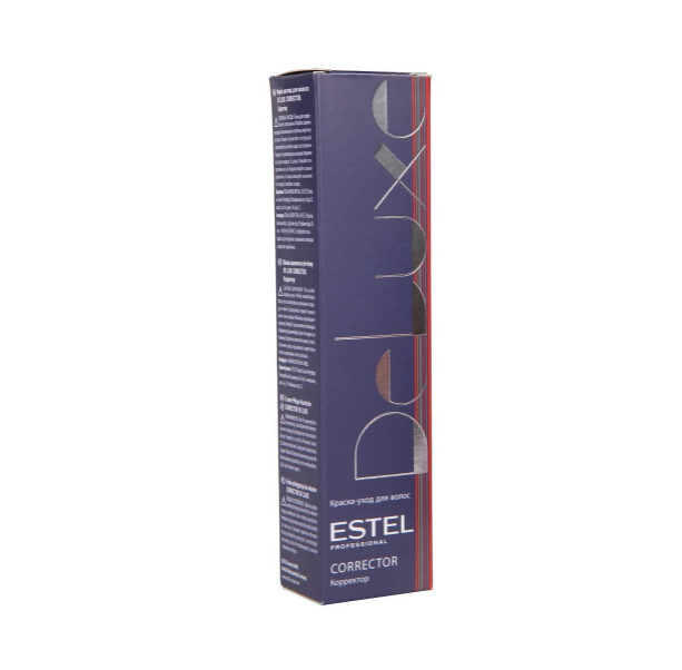 Краска-уход для волос ESTEL De Luxe корректор 0/G графит, 60 мл резинки для волос графит плоские dewal beauty