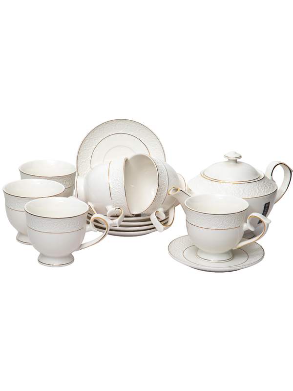 

Чайный набор 13 предметов Астерия Balsford 260 мл фарфор 101-01053, Белый
