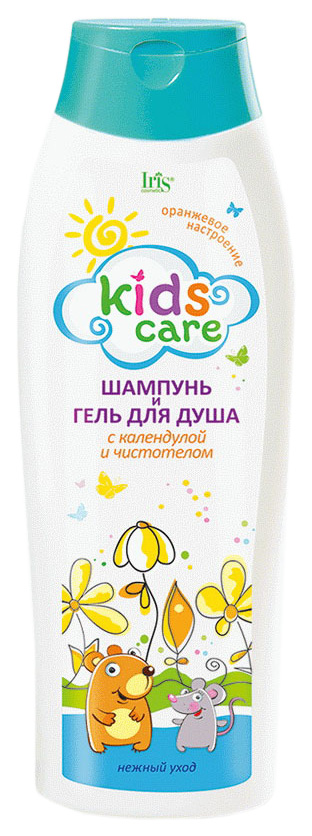 фото Шампунь-гель iris cosmetic kids care с календулой и чистотелом 400 мл