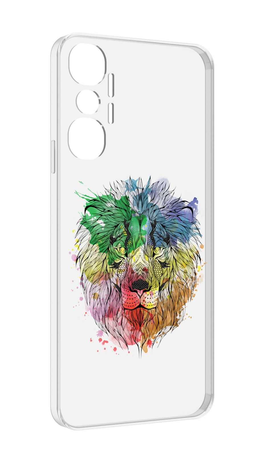 

Чехол MyPads разноцветный гордый лев для Infinix Hot 20 4G, Прозрачный, Tocco