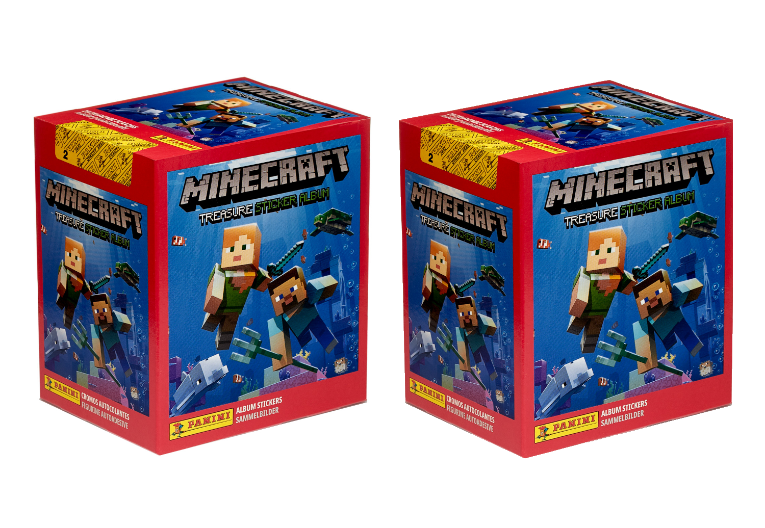 

2 бокса наклеек коллекции minecraft от panini