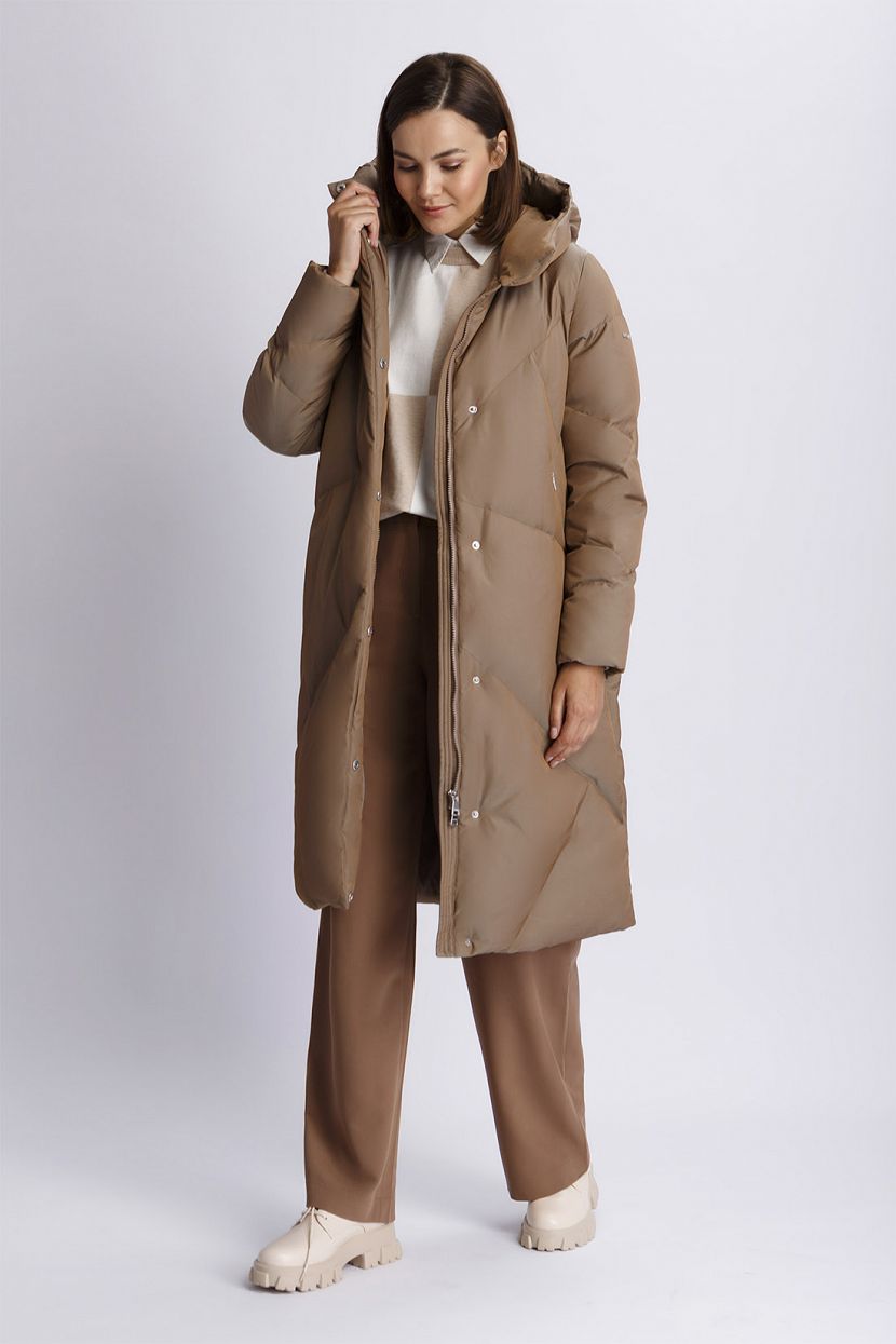 

Пуховик женский Baon B001532 коричневый L, B001532