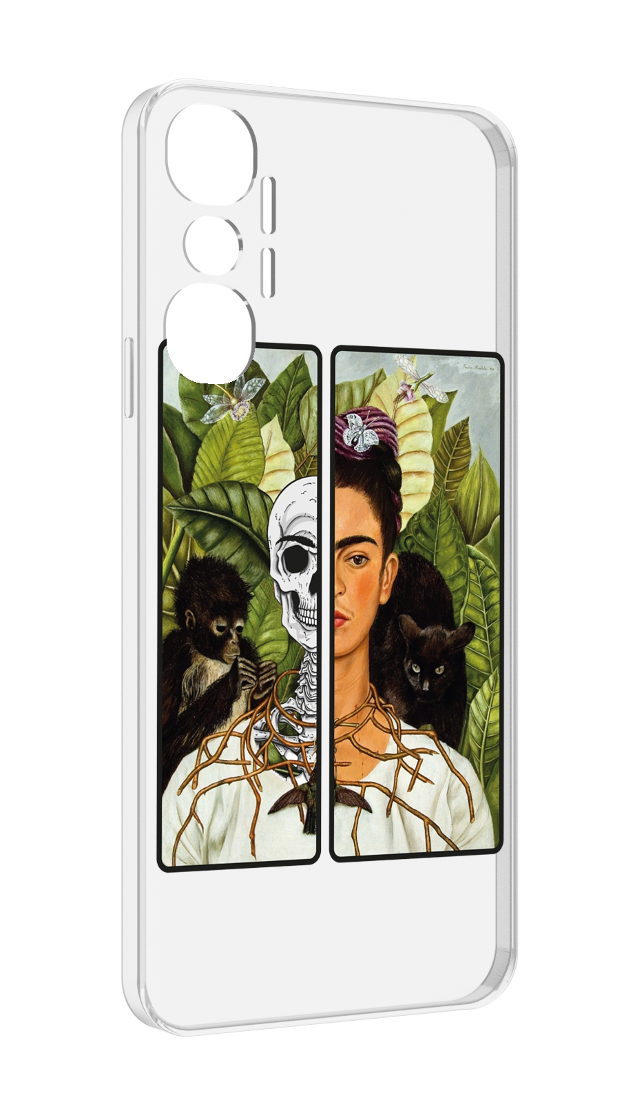 

Чехол MyPads сдвоенная картинка девушка скелет для Infinix Hot 20 4G, Прозрачный, Tocco