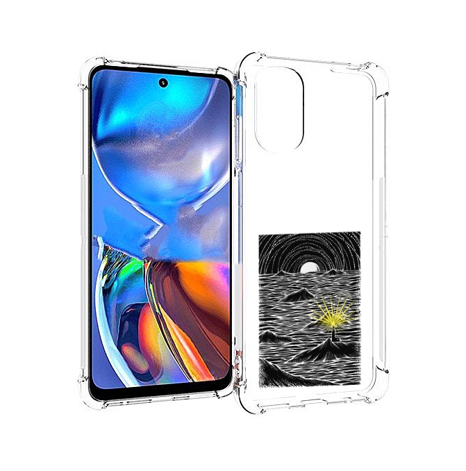 

Чехол MyPads маяк в черно белом море для Motorola Moto E32, Прозрачный, Tocco