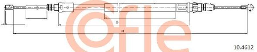 

COFLE 92.10.4612 Трос стояночного тормоза задн CITROEN C5 all ручной тормоз 08- 1шт