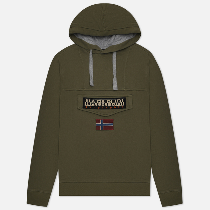 

Мужская толстовка Napapijri Burgee Summer 4 оливковый, Размер L, Зеленый, Burgee Summer 4