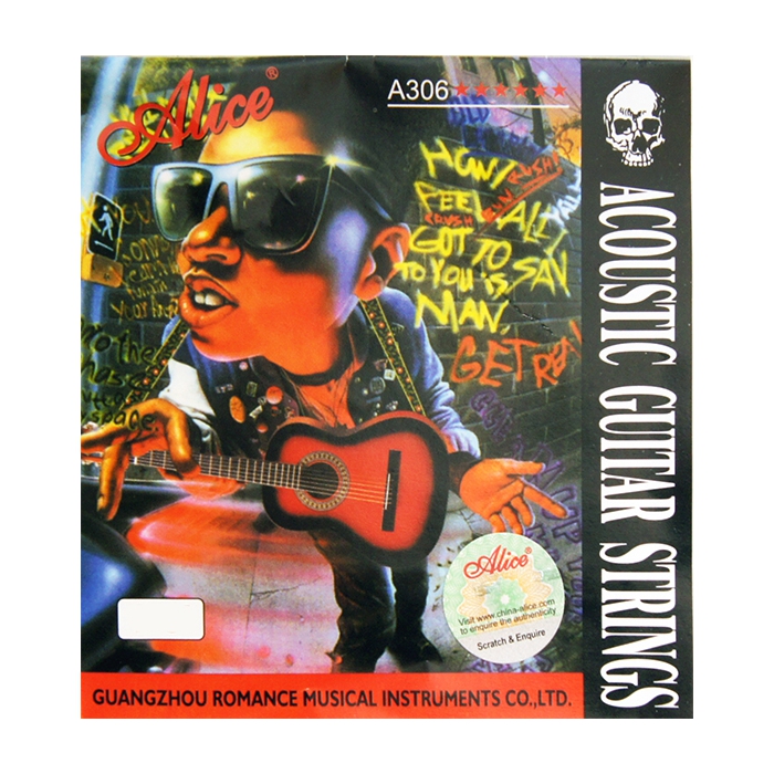 

Отдельная 6-ая струна для акустической гитары, 047, посеребр.медь, Alice A306-XL-6