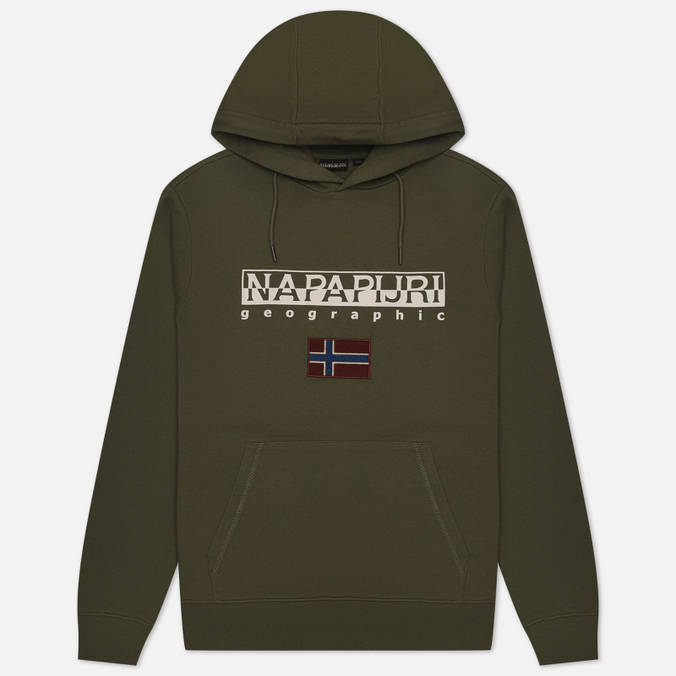 

Мужская толстовка Napapijri Ayas Hoodie зелёный, Размер XL, Ayas Hoodie