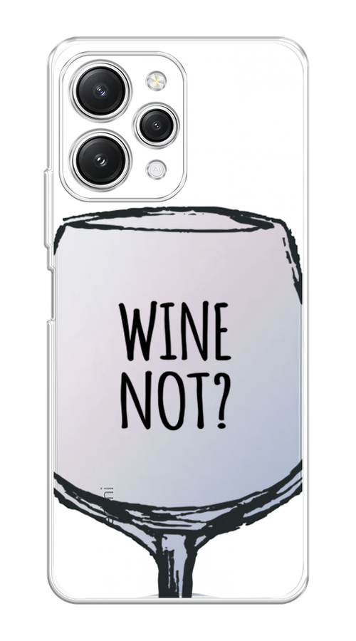 

Чехол на Xiaomi Redmi 12 "Wine not white", Белый, 319250-1