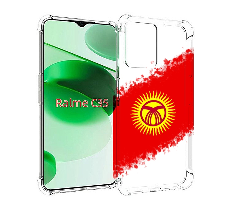 

Чехол MyPads флаг Киргизии для Realme C35 / Narzo 50A Prime, Прозрачный, Tocco