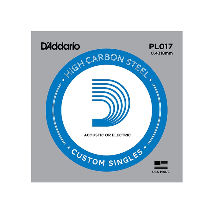 

Отдельная струна без обмотки, сталь, .017, D'Addario Plain Steel PL017