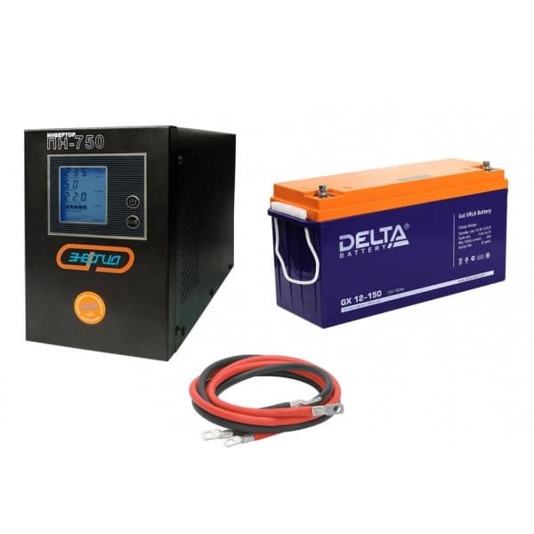 

Инвертор (ИБП) Энергия Гарант-750 + Аккумуляторная батарея Delta GX 12-150, Энергия Гарант-750 + Аккумуляторная батарея Delta GX 12-150