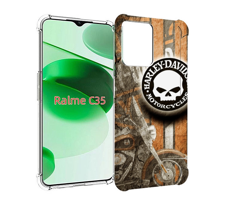 

Чехол MyPads харлеи девидсон для Realme C35 / Narzo 50A Prime, Прозрачный, Tocco