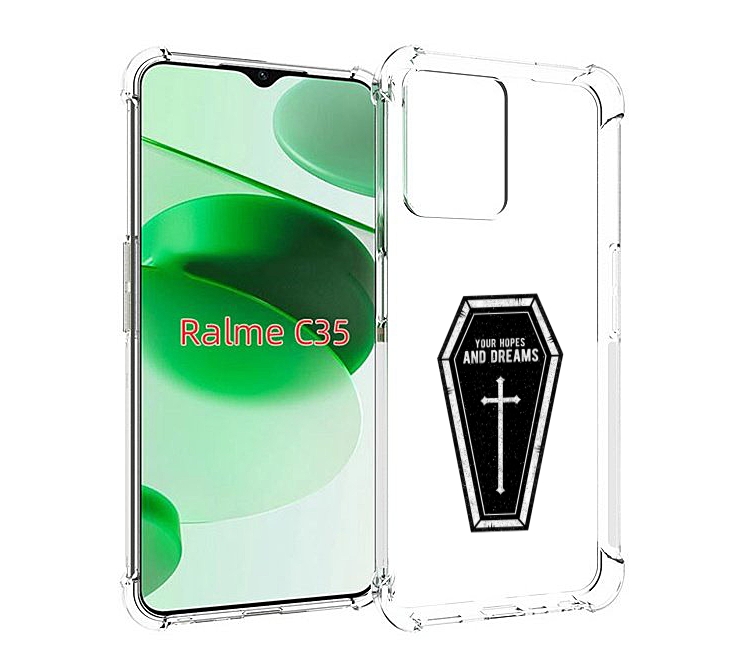 

Чехол MyPads гроб с мечтами для Realme C35 / Narzo 50A Prime, Прозрачный, Tocco
