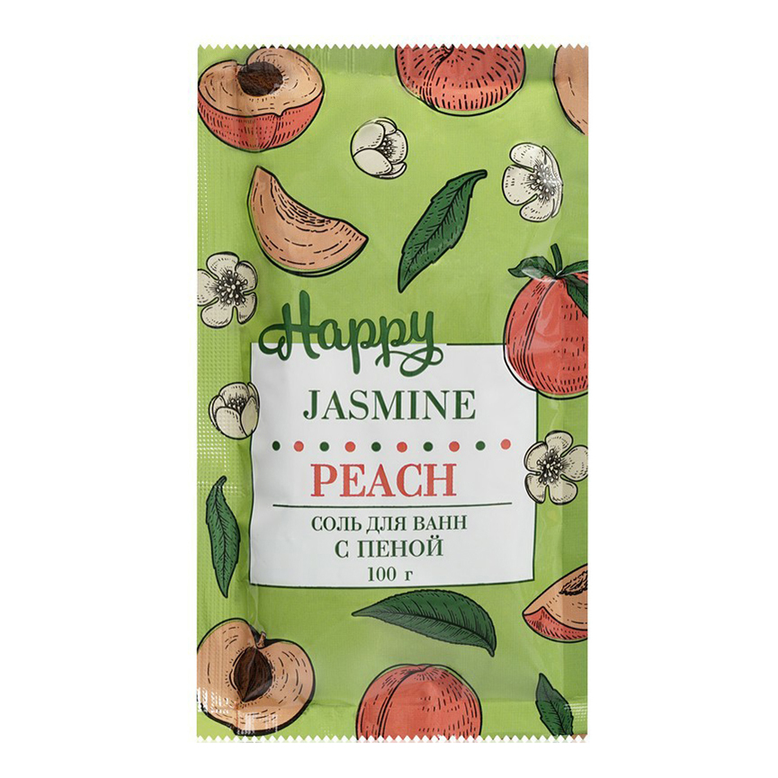 Соль для ванн Laboratory Katrin Happy Jasmine & Peach с пеной 100 г