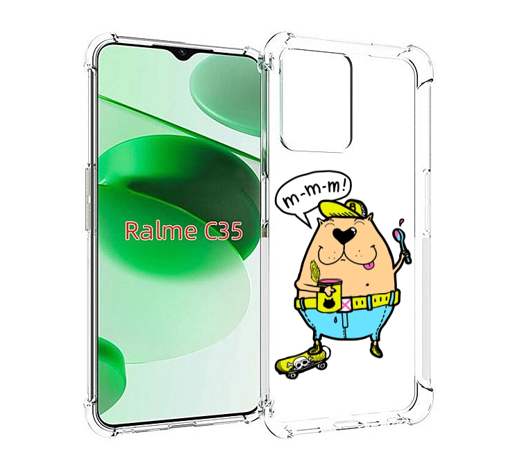 

Чехол MyPads Бобр для Realme C35 / Narzo 50A Prime, Прозрачный, Tocco