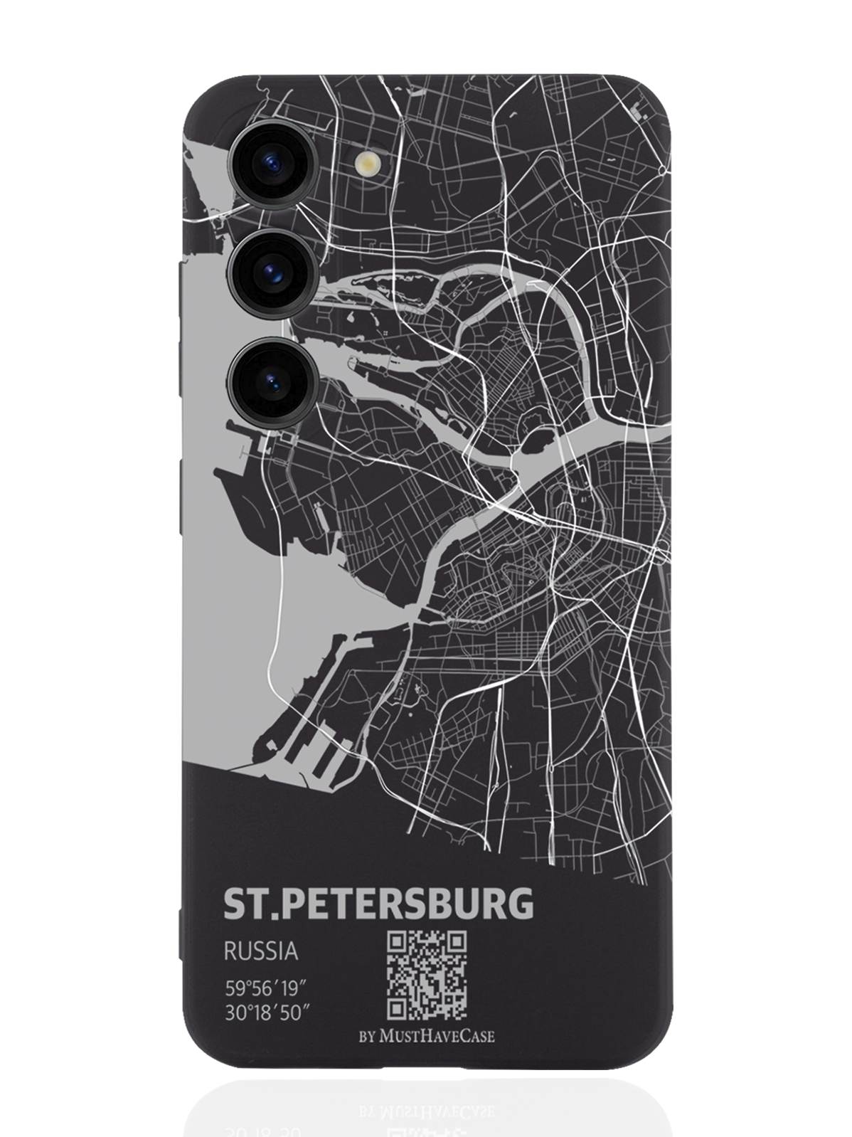 

Чехол MustHaveCase для Samsung Galaxy S23 Карта Санкт-Петербурга черный, Серый;черный
