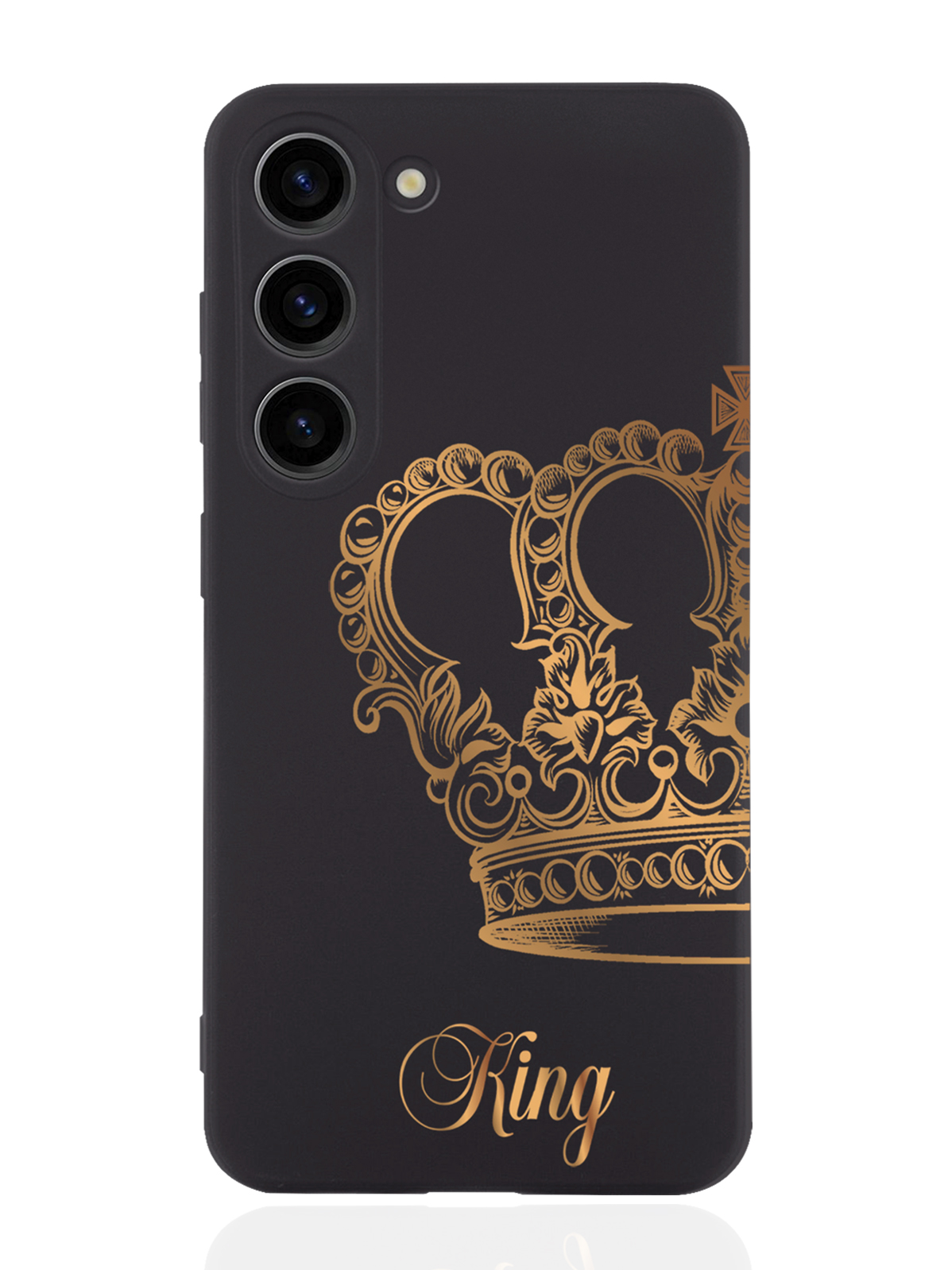 

Чехол MustHaveCase для Samsung Galaxy S23 Парный чехол корона King черный, Черный;золотистый
