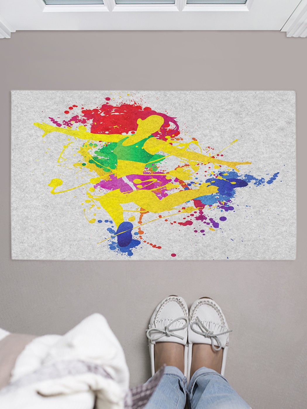 

Придверный коврик в прихожую для обуви, на резиновой основе, 75x45 см door_78437 JoyArty