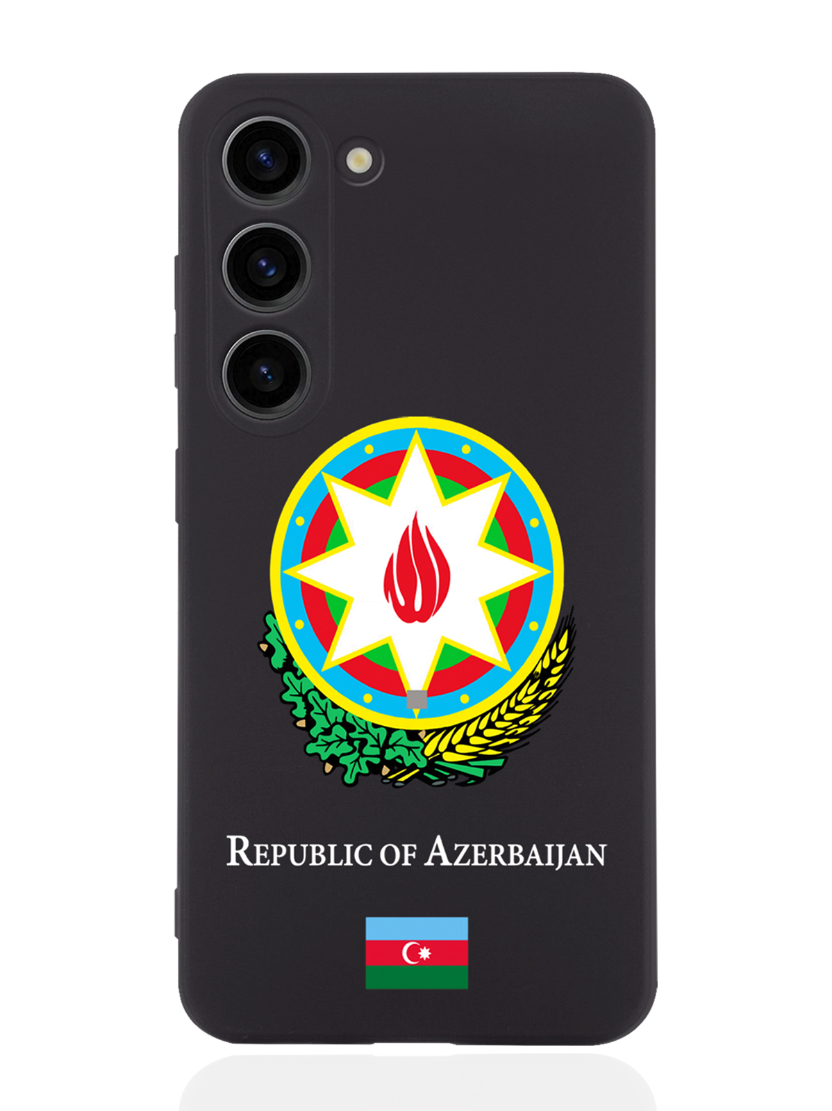 

Чехол SignumCase для Samsung Galaxy S23 Герб Азербайджана черный, Разноцветный