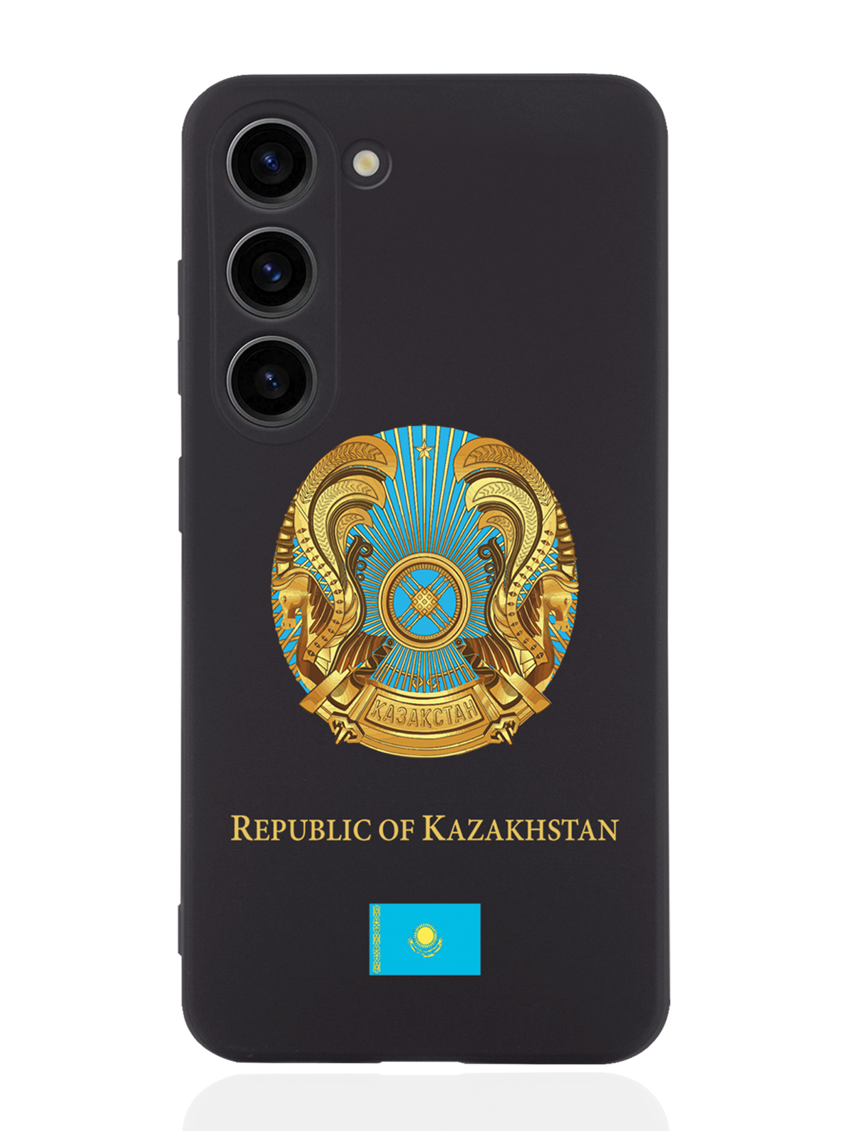 

Чехол SignumCase для Samsung Galaxy S23 Герб Казахстана черный, Разноцветный