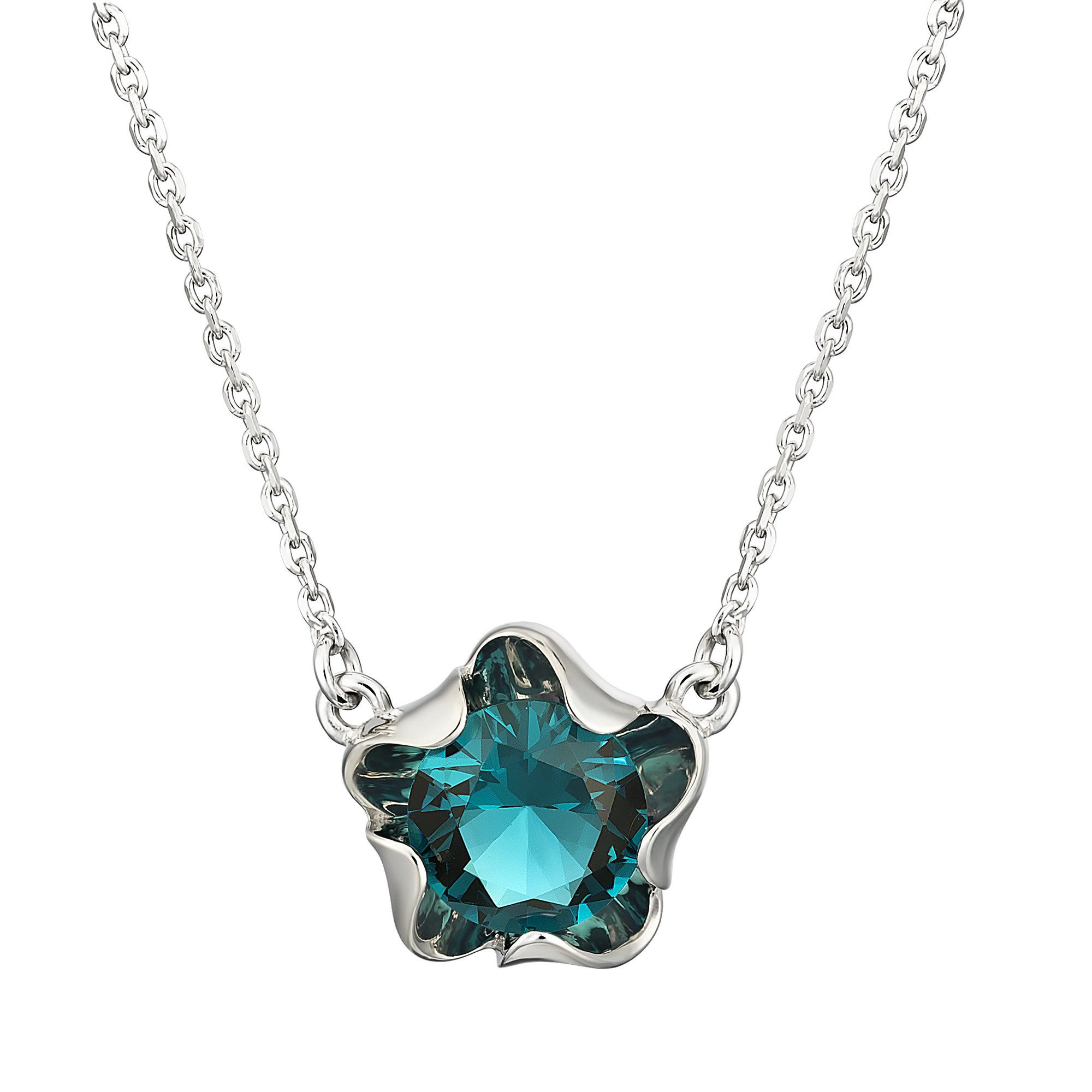 

Колье из серебра с кристаллом ювелирным 40 см АЛЬКОР 06-1124/ЮСТЛ-00, 06-1124/ЮСТЛ-00