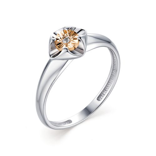 

Кольцо из серебра с бриллиантом р. 16.5 АЛЬКОР 01-1452/000Б-00, 01-1452/000Б-00