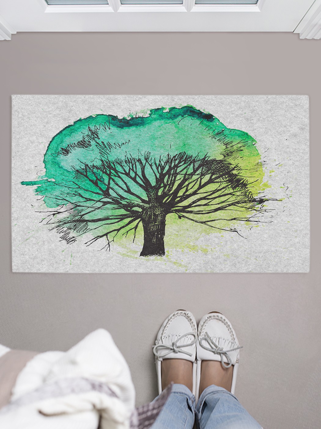 

Придверный коврик в прихожую для обуви, на резиновой основе, 75x45 см door_78535 JoyArty