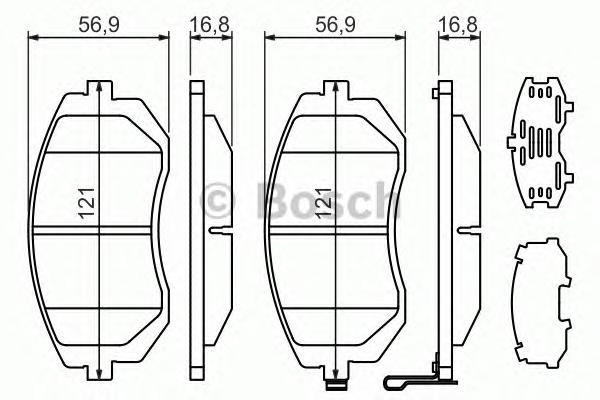 

Тормозные колодки Bosch передние дисковые 986494315