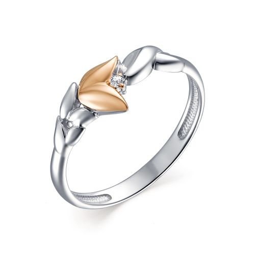 

Кольцо из серебра с бриллиантом р. 16.5 АЛЬКОР 01-1490/000Б-00