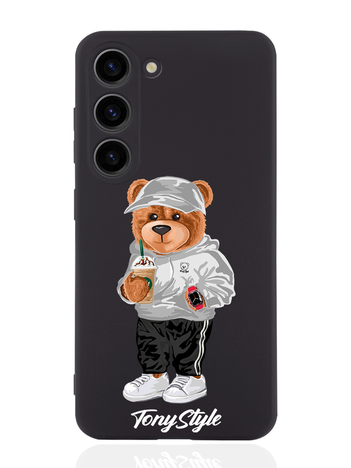 

Чехол Tony Style для Samsung Galaxy S23 Tony Style с кофе черный, Серый;белый;черный
