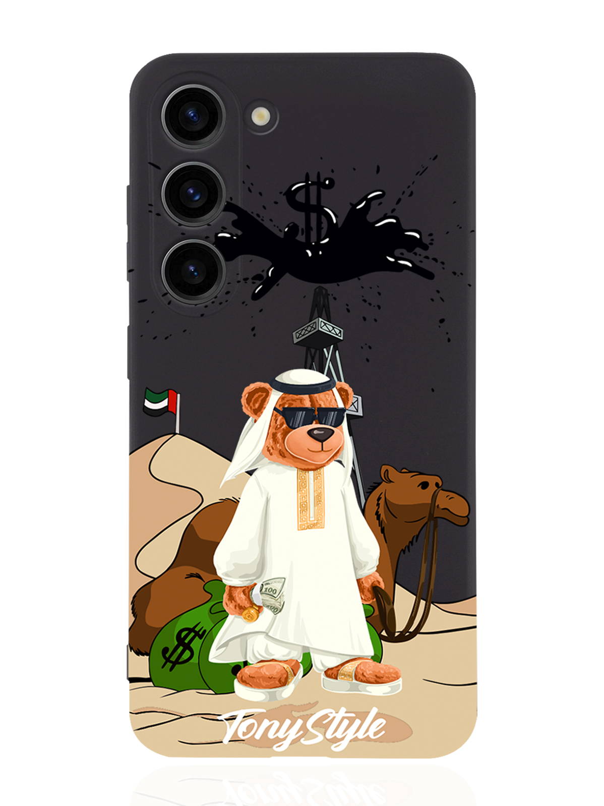 

Чехол Tony Style для Samsung Galaxy S23 Tony Style Дубай черный, Белый;золотистый;коричневый