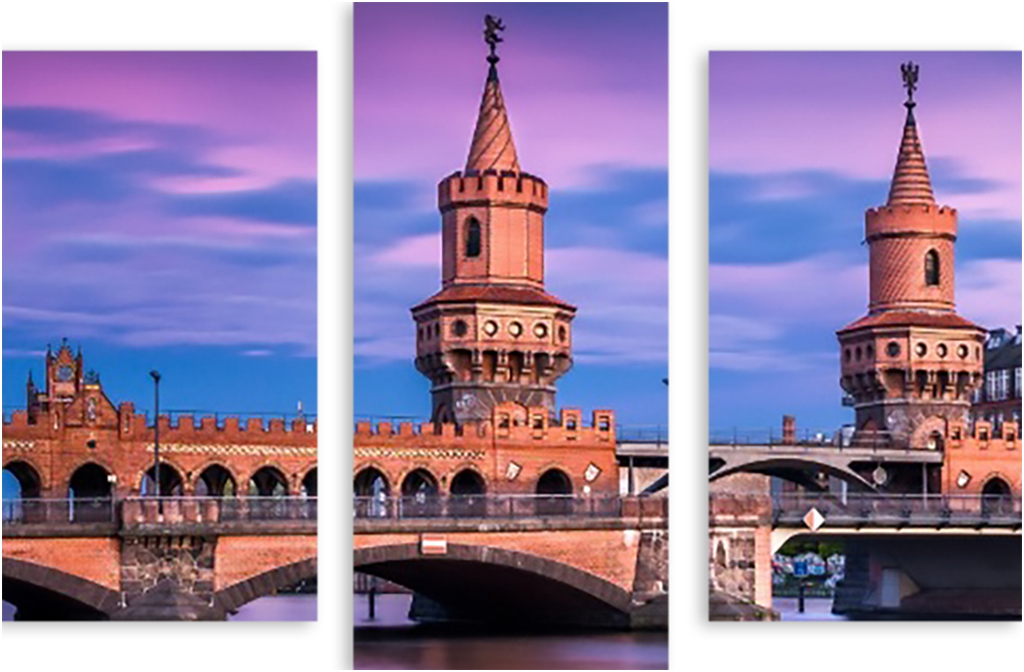

Картина модульная на холсте Модулка Берлинский мост 150x106 см, 2157