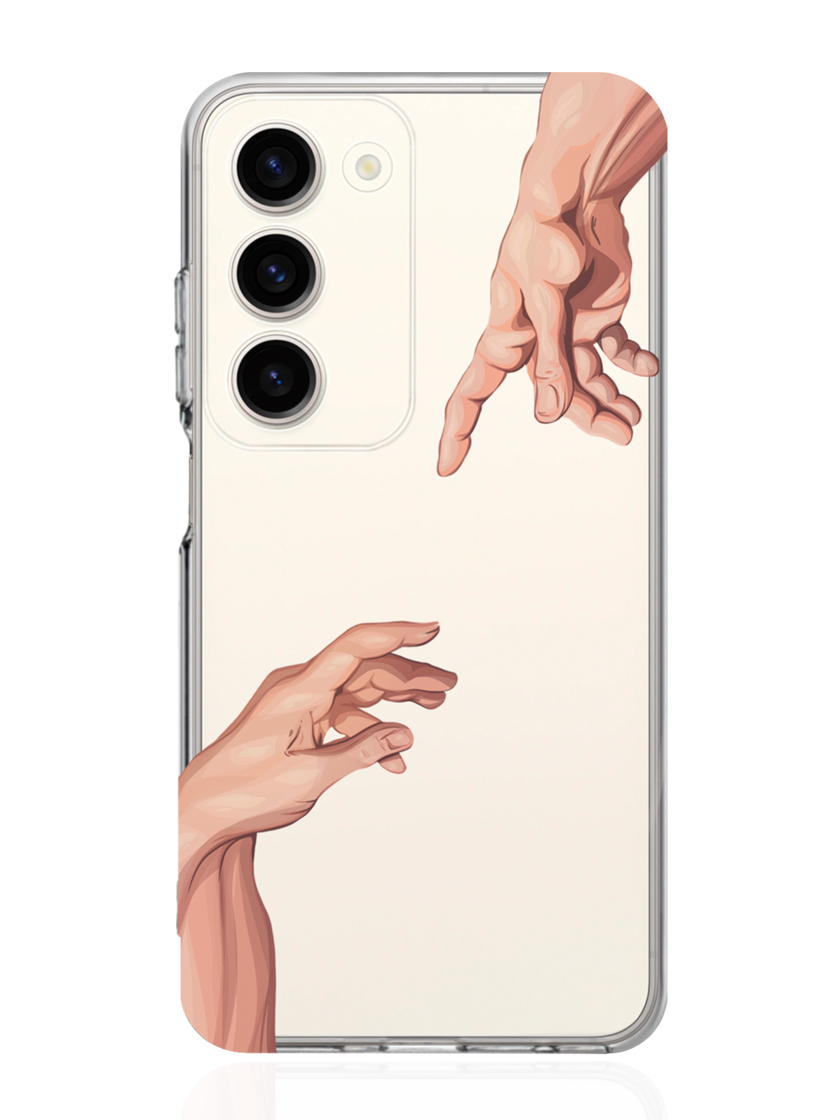 

Чехол MustHaveCase для Samsung Galaxy S23 Сотворение Адама прозрачный, Прозрачный;бежевый